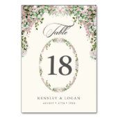 Numéro De Table Elegant Blush Garden Wedding Table Number (Par défaut)
