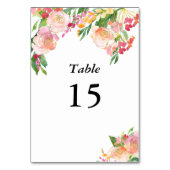 Numéro De Table Élégant Blush Pink Gold Floral (Par défaut)
