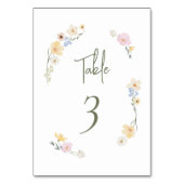 Numéro De Table Elégant Boho Chic Pastel Flowes Mariage (Par défaut)