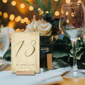 Numéro De Table Elégant bord de grunge Hors Blanc