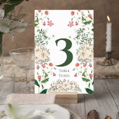 Numéro De Table Elegant Botanical Wedding Table Number