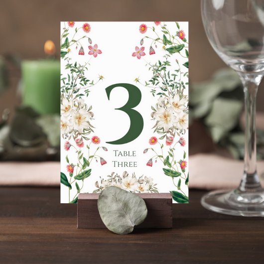 Numéro De Table Elegant Botanical Wedding Table Number