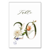Numéro De Table Élégant Botanique Floral Numéro 20, (Dos)