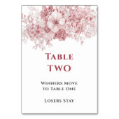 Numéro De Table Élégant Bouquet Bunco Table Deux (Dos)