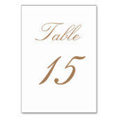 Numéro De Table Élégant Brown à deux côtés Numéro de tableau (Dos)