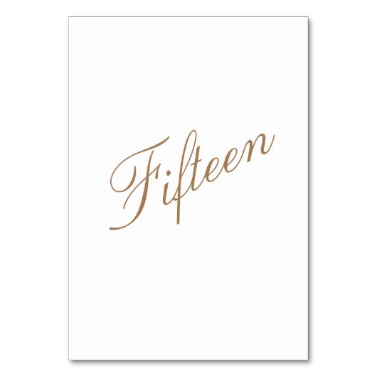 Numéro De Table Élégant Brown à deux côtés Numéro de tableau (Par défaut)