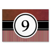 Numéro De Table Elegant Burgundy and Black Custom (Dos)