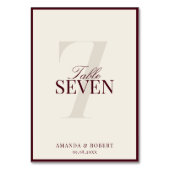 Numéro De Table Elegant Burgundy Old Money Wedding (Par défaut)