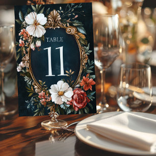 Numéro De Table Elégant Cadre Floral Vintage Mariage Douche CUSTOM