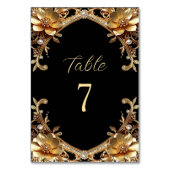 Numéro de table élégant cadre or (Dos)
