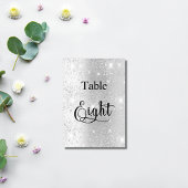 Numéro De Table Élégant calligraphie de table huit 8 en paillettes