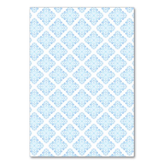 Numéro De Table Elégant Carreaux Bleus Citron Mariage Numéros de t (Dos)