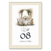 Numéro De Table Elégant Champagne et Blush "Old Money" Mariage (Par défaut)