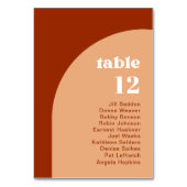 Numéro De Table Élégant Chic Peach Terracotta Arch Boho Mariage (Par défaut)