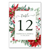 Numéro De Table Elegant Christmas Wedding Table Number Card (Par défaut)