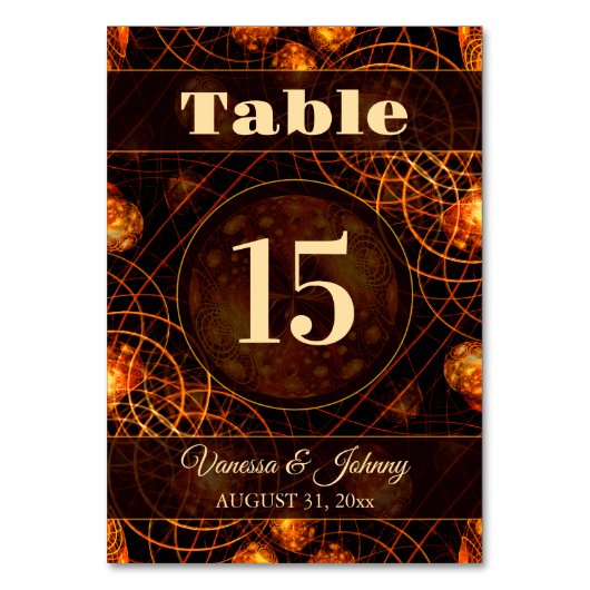 Numéro De Table Elegant Classic Boho Modern Gold #901 Wedding (Par défaut)