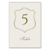Numéro De Table Élégant Classic Golden Crest Mariage (Par défaut)