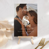 Numéro De Table Élégant classique calligraphie Mariage Photo