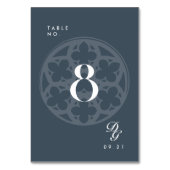 Numéro de table élégant classique cathédrale Orion (Dos)