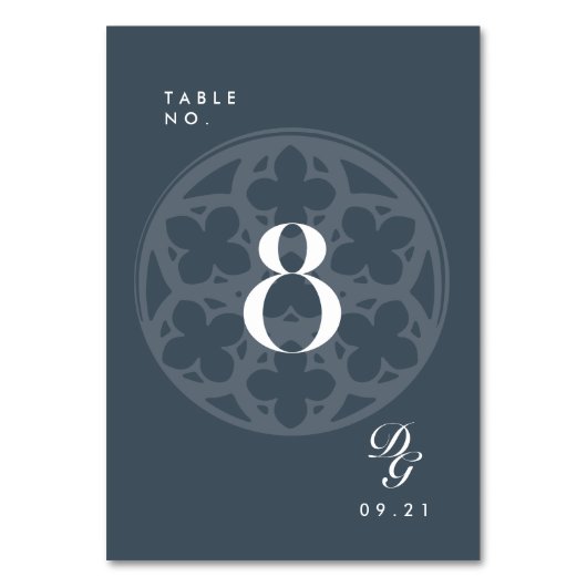 Numéro de table élégant classique cathédrale Orion (Par défaut)