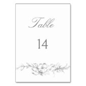 Numéro De Table Élégant classique Rococo Floral (Dos)