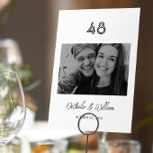 Numéro De Table Élégant Couple Lettré à la main photo