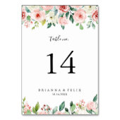 Numéro De Table Élégant Dainty Automne Mariage Floral (Par défaut)