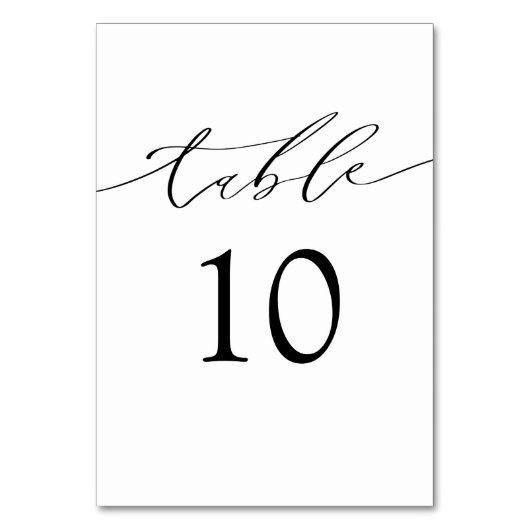 Numéro De Table Élégant décor Mariage noir et blanc (Dos)