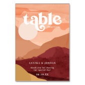 Numéro De Table Élégant désert | Terra Cotta Mariage personnalisé (Dos)