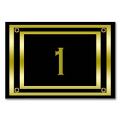 Numéro De Table Élégant diplôme en noir et or (Dos)
