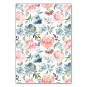 Numéro De Table Elégant Dusty Blue et Rose Floral Swag (Dos)