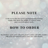 Numéro De Table Elegant Dusty Blue Floral Wedding Table Place Card