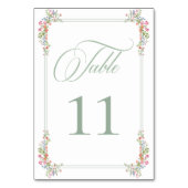 Numéro De Table Elegant Dusty Sage Pastel Wildflower Crest Wedding (Par défaut)