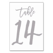 Numéro de table élégant écrit à la main argent | T (Dos)