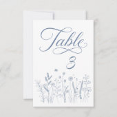 Numéro de table élégant écrit à la main avec fleur (Devant)