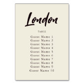 Numéro De Table Elegant Ecru Custom Table Name Assignation de sièg (Dos)