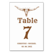 Numéro De Table Élégant et chic Boho Western Cowboy Mariage (Par défaut)