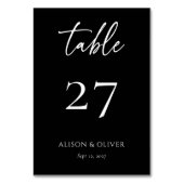 Numéro De Table Élégant et élégant : Personnalisé noir Mariage mod (Par défaut)