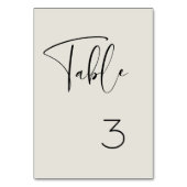 Numéro De Table Élégant et moderne mariage vert sauge clair (Dos)