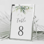 Numéro De Table Elégant Eucalyptus Feuille verdure Mariage or Ta<br><div class="desc">De beaux numéros de table mariage avec des eucalyptus aquarelles et des feuilles d'or. Un choix parfait pour les mariages extérieurs.</div>