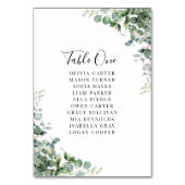 Numéro De Table Elegant Eucalyptus Greenery Wedding (Par défaut)