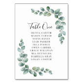Numéro De Table Elegant Eucalyptus Greenery Wedding  (Par défaut)