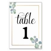 Numéro De Table Elégant Faire-part de mariage Eucalyptus Peint À L (Dos)