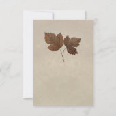 Numéro de table élégant feuilles d'automne minimal (Dos)