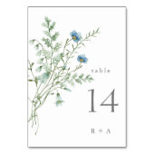 Numéro De Table Elégant Fleur sauvage d'aquarelle Mariage (Par défaut)