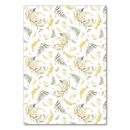 Numéro De Table Élégant Fleur sauvage encadré or Mariage Edging (Dos)