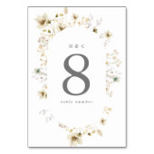 Numéro De Table Élégant Fleur sauvage séché Pampas Floral BOHO OVA (Dos)