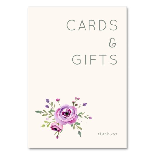 Numéro De Table Elegant Floral Cards & Gifts (Par défaut)