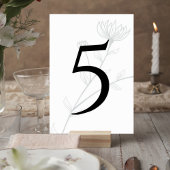 Numéro De Table Elegant Floral Wedding Table Number