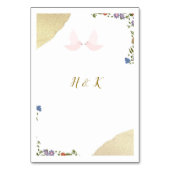 Numéro De Table Elegant Floral Wedding Table Number (Dos)